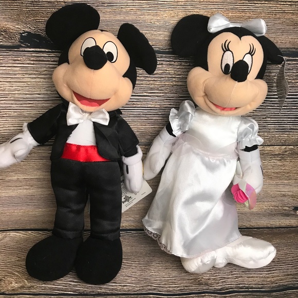 mickey and minnie mouse 2018 wedding soft toy set